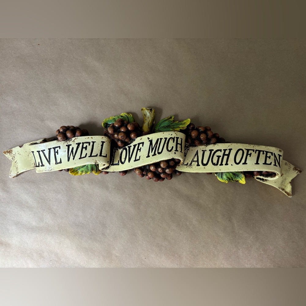 Vintage Decorative Wall Plaque with Inspirational Message